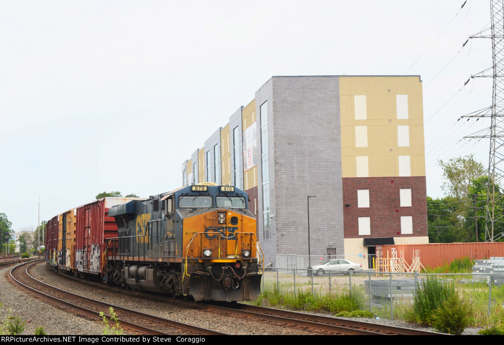 Passing the site of the former Lehigh Valley Freight House 